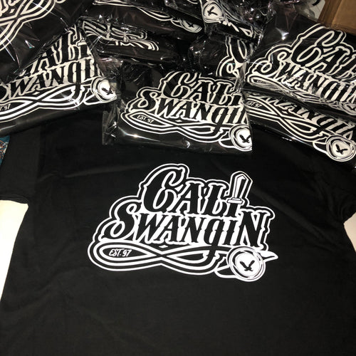 Cali Swangin Logo Tee (Black Short Sleeve)