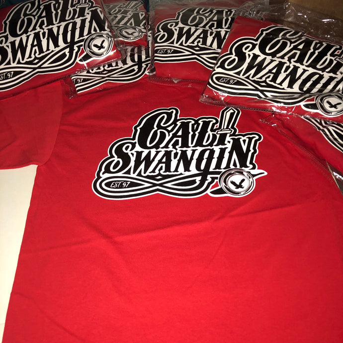 Cali Swangin Logo Tee (RED Short Sleeve)