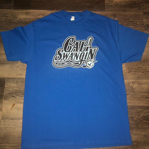 Cali Swangin Logo Tee (Royal BLUE Short Sleeve)