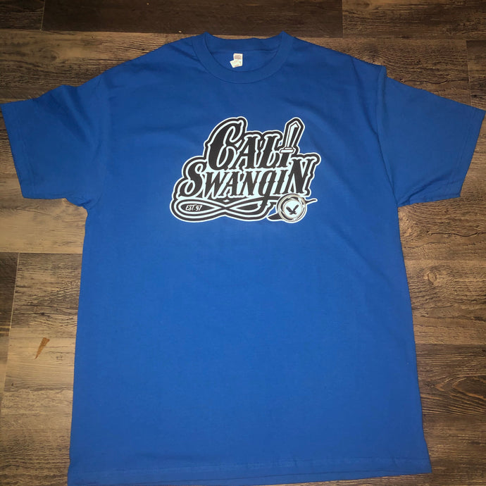 Cali Swangin Logo Tee (Royal BLUE Short Sleeve)